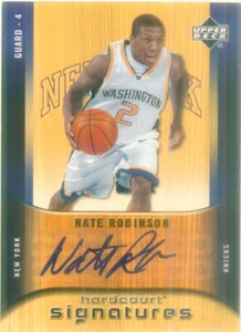 2005-06 Upper Deck Hardcourt Signatures Nate Robinson #HS-NR Rookie Knicks NM/M - Picture 1 of 2