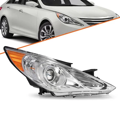 For 2011-2014 Hyundai Sonata Chrome Housing Headlight Assembly Passenger Side - Image 1 of 4