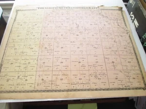 ANTIQUE MAP OF  TOWNSHIP 16 SOUTH RANGE  21 & 22 EAST  , KANSAS - Picture 1 of 1