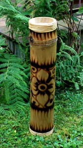 Bambuskerze Kerze Bambus Bodenkerze Gartenfackel Bambuskerzen Standkerze Bamboo - Bild 1 von 6
