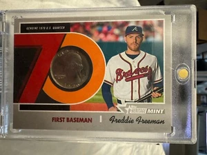 2019 Topps Heritage Mint Freddie Freeman COIN RELIC 5/5 - Atlanta Braves - Picture 1 of 2