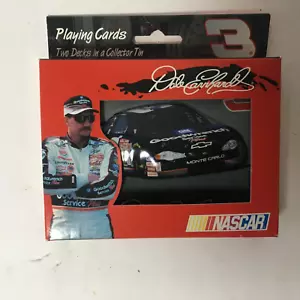 Dale Earnhardt Sr due mazzi di carte da gioco da collezione latta 630-M2 nuovo 2001 - Foto 1 di 14
