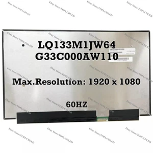 LQ133M1JW64 G33C000AW110 FHD Slim 30 pin EDP 100% sRGB 60HZ matrice schermo LCD - Foto 1 di 1