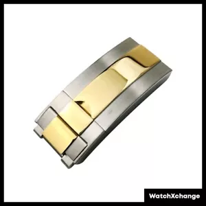 Glide Lock Clasp/Buckle Rolex DAYTONA GMT SUBMARINER Two Tone Silver Gold 9/9mm - Picture 1 of 8