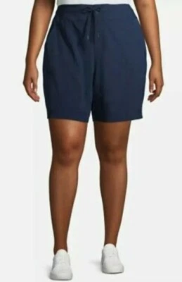 Nuevo pantalón corto Bermudas de cercanías azul marino Athletic Works para mujer talla 4X (28-30W) Foto 1 de 4