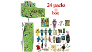Minecraft Designed Action Characters Figures PVC Doll Toys blind pack SET OF 8 - Picture 1 of 3