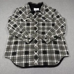 Empyre Jacket Mens XL Grey Green Finley Plaid Tech Fleece Shacket Skateboard - Picture 1 of 9