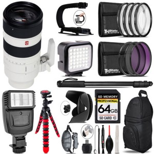 Sony FE 70-200mm f/2.8 GM OSS II Lens - Video Kit + Flash - 64GB Kit Bundle