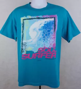 T-shirt uomo Soul Surfer promo film 2011 taglia media blu Christian Karusso - Foto 1 di 6