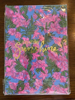 Lilly Pulitzer Creating Sunshine Floral Journal Notepad Pink/Green NIP - Image 1 of 2