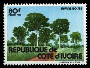 Costa de Marfil 1982 - Mi-N.o 765 ** - Estampillada sin montar o nunca montada - Sabana Forestal - Imagen 1 de 1