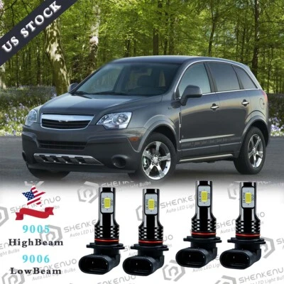 Combo 4x 9005 9006 faros LED bombillas altas/bajas 6000K para Saturn Vue 2002-2007 Foto 1 de 4