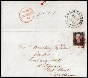1840 1d Black Plate 1a QL 4m Third SUNDAY May Date Diena Cert FU Cat. £6,500.00 - Picture 1 of 4
