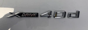 Chrom Silber BMW X Drive 40d Emblem Heck Kofferraum X1 X3 X4 X5 X6 X7 - Bild 1 von 2