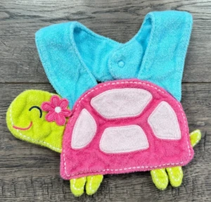 Baby Girl Carter's Terry Cloth Turtle Shape Baby Bib - Picture 1 of 2