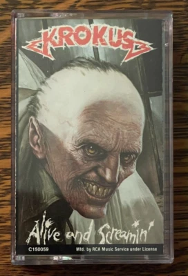 CASSETTE TAPE~ KROKUS~ 1986~ ALIVE AND SCREAMIN' - Image 1 of 4