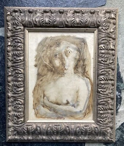 BIAGIO PINTO Modernist. Expressionist mixed media 'Female Nude', signed - Picture 1 of 2