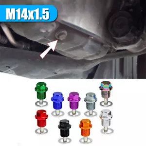 1x Motor anodizado magnético cárter de aceite tapón de drenaje perno arandela M14 * tornillo de 1,5 mm - Imagen 1 de 12