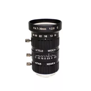 7-36mm Industrial Camera Lens 6MP 1/1.8" C-mount Manual Aperture Machine Vision - Picture 1 of 5