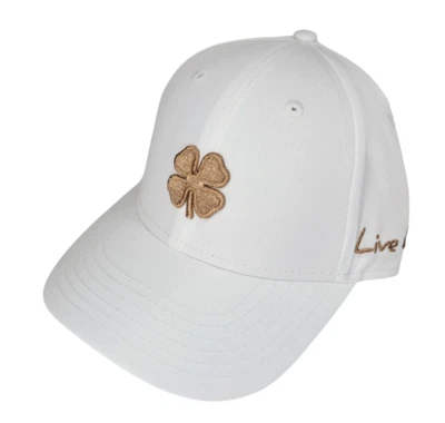 Black Clover Live Lucky "Hollywood 1" Adjustable Golf Hat, White/ Rose Gold - Image 1 of 3
