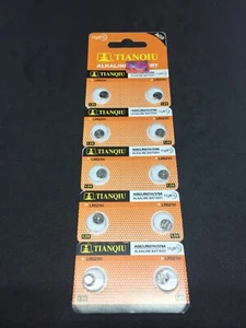 10 PK TIANQIU AG0 379A SR521 379 618 SR63 521 SR521SW Alkaline Watch Battery USA - Picture 1 of 1