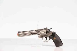 Fake Toy Revolver 6" Barrel Costume Film Prop - Weathered Silver - Picture 1 of 5