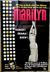 Very rare! ‘MARILYN’ 1963 doco/ Swedish 1-sheet / Marilyn Monroe Rock Hudson - Picture 1 of 5