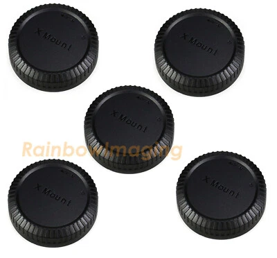 (5 Pcs) Lens Rear Caps Protective Dust Covers for Fuji Fujifilm Fujinon X Mount