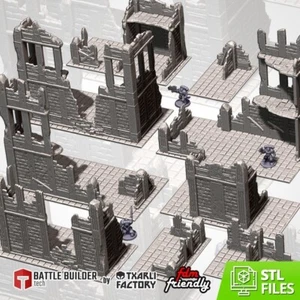 Txarli Factory City Ruins GW Warhammer Fantasy 40k Tabletop Terrain - Bild 1 von 18
