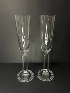 RIEDEL SOMMELIERS MILLENNIUM CHAMPAGNE FLUTES, Hand Made, Austria, 2PCS SET 9.5” - Picture 1 of 8