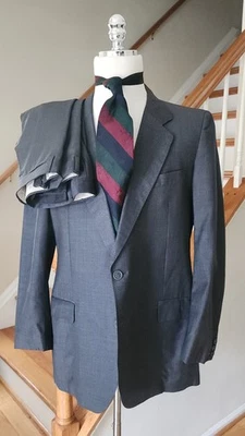 VTG Ted Lapidus Tasmania Loro Piana 100% Wool Suit 42R Pants 37 x 33.5  Italy  - Image 1 of 4