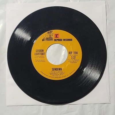 Gordon Lightfoot ~ Sundown/ Too Late For Prayin' ~ Reprise 45 RPM Record - Image 1 of 4