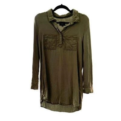 Vestido Camisa Carga Verde Calce Relajado WALTER BAKER Talla Mediana Foto 1 de 4