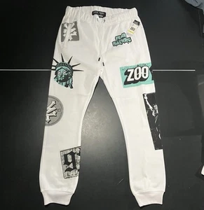 Zoo York Men’s size Medium White Jogger Sweat Pants Graphic NWT MSRP $56.50 - Picture 1 of 4