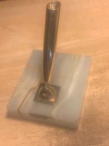 Vintage Onyx Marble SHEAFFER'S Pen Stand 2 3/4" x 3 1/4" x 5/8" - Picture 1 of 6