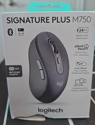 Logitech Signature Plus M750 Wireless Mouse - Wireless - 32.81 ft - Bluetooth - Image 1 of 4