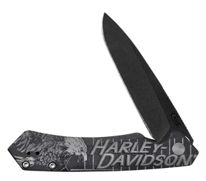 Case XX Messer HarleyDavidson Kinzua 52260 Schwarz Aluminium DLC S35VN Taschenmesser - Bild 1 von 5