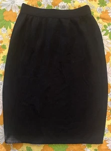 St. John Collection Schwarz Santana Strick Wollmischung Rock 4 USA - Bild 1 von 5