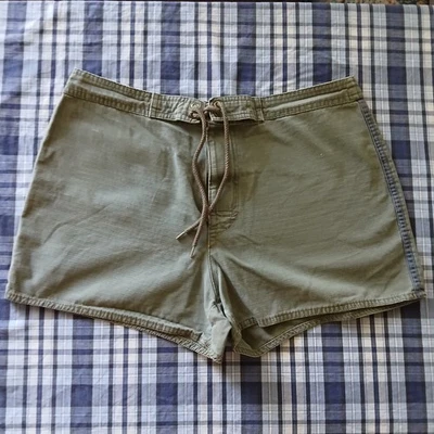 Pantalones Cortos Vintage Y2K Verde Ejército Mujer Route 66 Algodón Cordón Talla 10 Foto 1 de 4