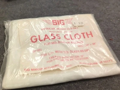 Ткань стеклянная SIG Hvy Wt 6z GF-002 36 дюймов x 38 дюймов новая нераспакованная - Изображение 1 из 4