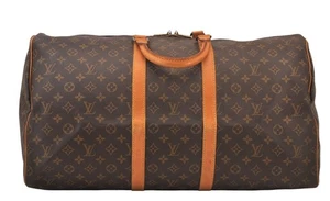 echt Louis Vuitton Monogramm Keepall 55 Reise Boston Tasche M41424 LV 8474M - Bild 1 von 10