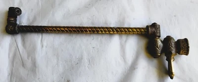 Lámpara de gas antigua victoriana de latón ornamentado para montaje en pared Foto 1 de 4