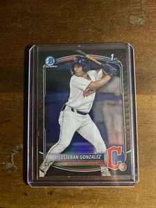 2025 1st Bowman Chrome Esteban Gonzalez Reptilian Refractor Cleveland Guardians - Bild 1 von 2