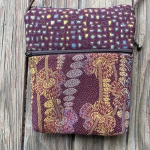 Borsa a tracolla Maruca jacquard fatta a mano borsa boulder Colorado cinturino ecopelle scamosciato - Foto 1 di 10