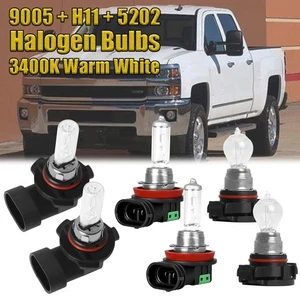 Halogen Headlight Fog Light Bulbs Kit For Chevy Silverado 1500 2500 2007-2015 - Picture 1 of 12