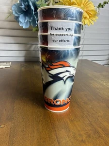 DENVER BRONCOS 3D Holographic Plastic Team Cups by Capital Cups Lot Of 4 - Picture 1 of 5