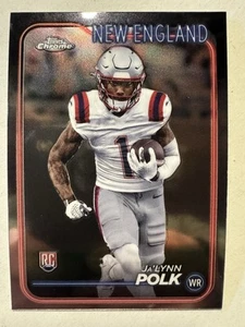 2024 Topps Chrome #220 Ja'Lynn Polk Rookie RC New England Patriots - Picture 1 of 3