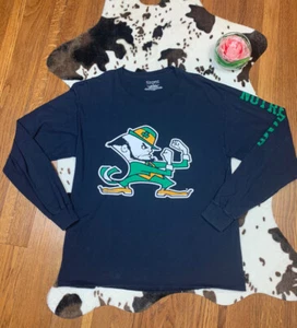 Champion Notre Dame Fighting Irish Blue LOGO T-Shirt Large - Picture 1 of 5