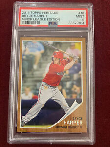 Bryce Harper 2011 Topps Heritage Minor League Edition Rookie Card RC PSA 9 Mint