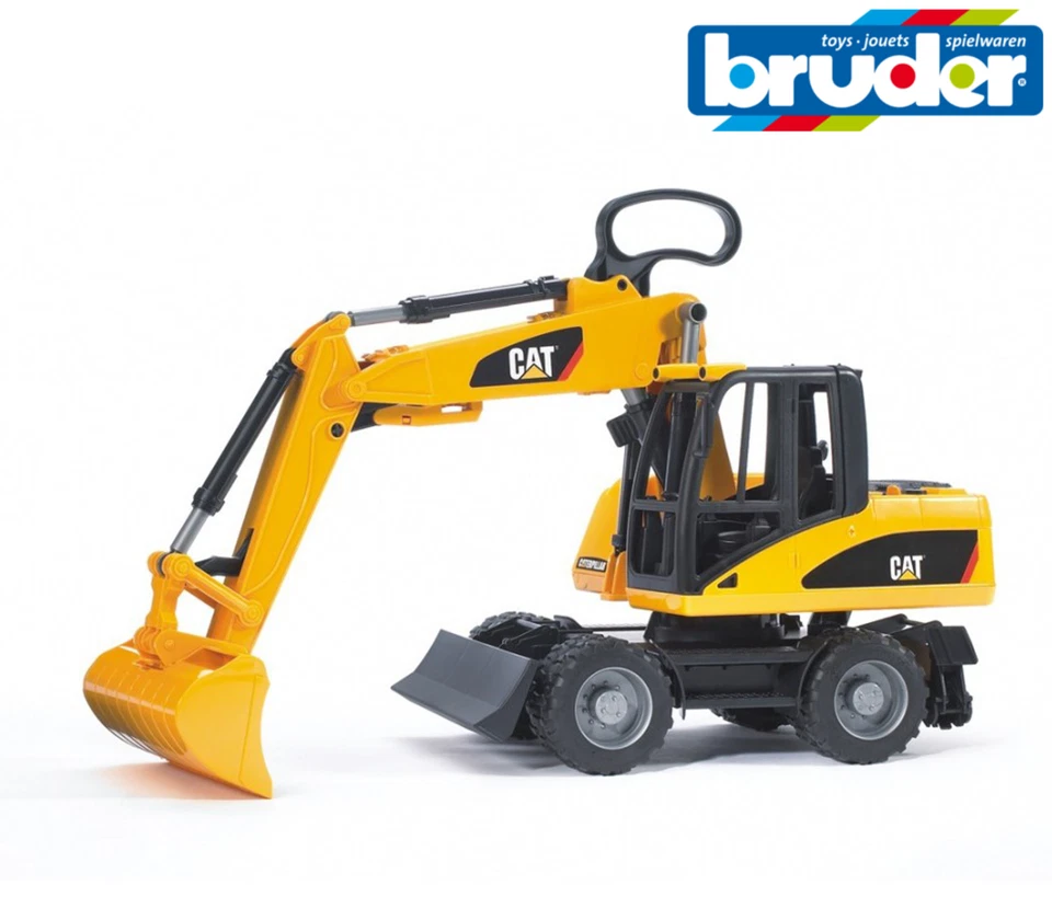 Bruder Toys 02445 Cat Caterpillar Wheeled Excavator Loader Moving Arm 1:16 Scale - Image 1 of 1